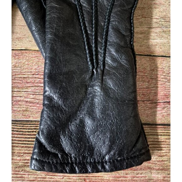 Thinsulate Ladies Black Faux Leather Driving Gloves Size S Small Insulated MINT - Picture 3 of 6